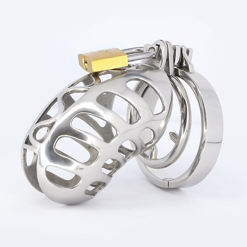Metal Cock Cage with Spiked Penis Ring - Chastity Cage For Men - KeepMeLocked