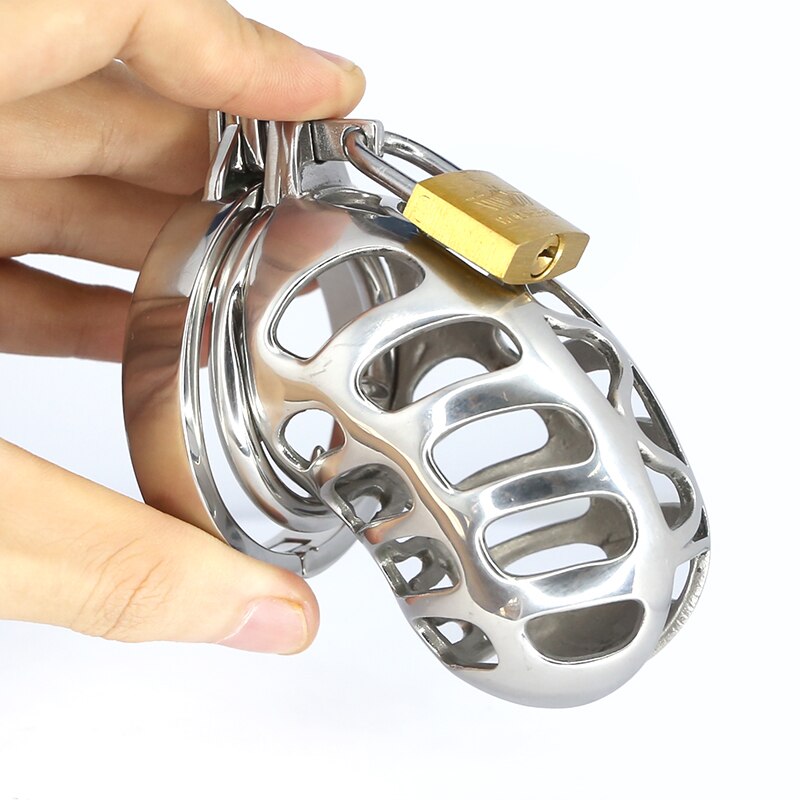Metal Cock Cage with Spiked Penis Ring - Chastity Cage For Men - KeepMeLocked