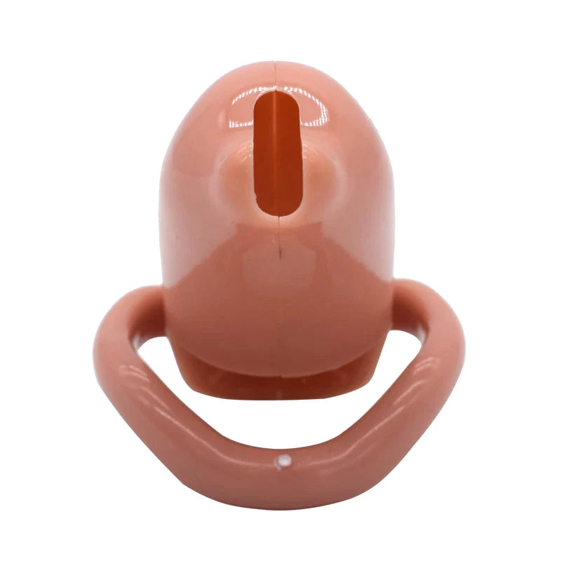 Dolphin Plastic Chastity Cage For Men with Breathable Holes and 4 Penis Rings - PinkChastity