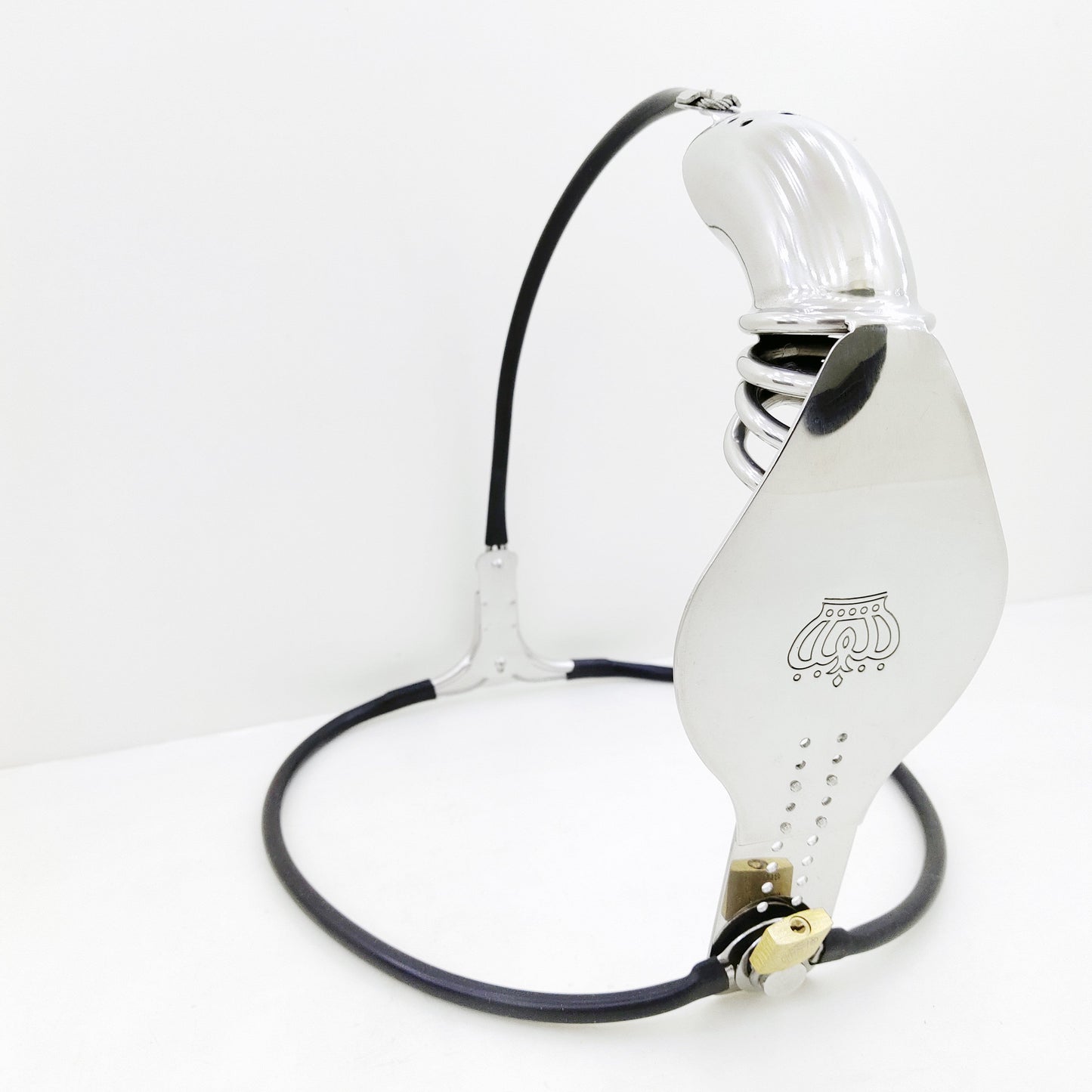 Stainless Steel Cock Shield Chastity Belt with Shit Hole - Pink - KeepMeLocked
