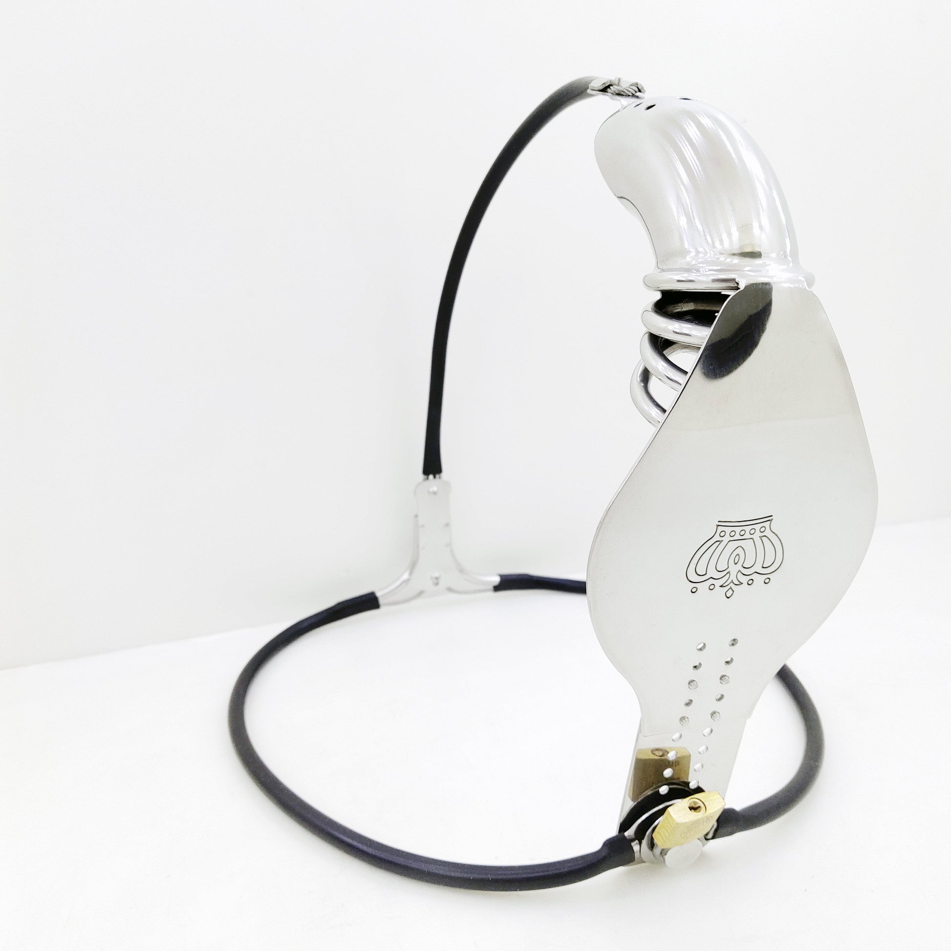 Stainless Steel Cock Shield Chastity Belt with Shit Hole - Pink - KeepMeLocked