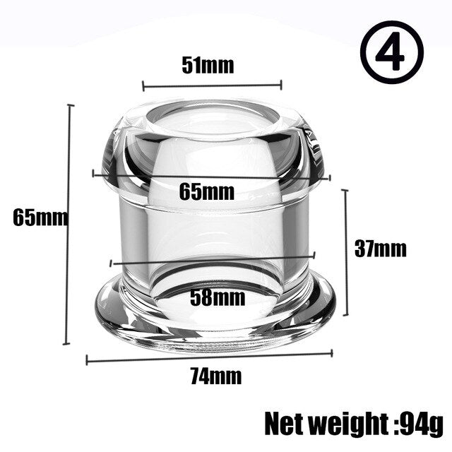 Hollow Speculum Peeking Anal Beads Butt Plug with Stopper | Transparent, Expandable, and Versatile for Adults - KeepMeLocked