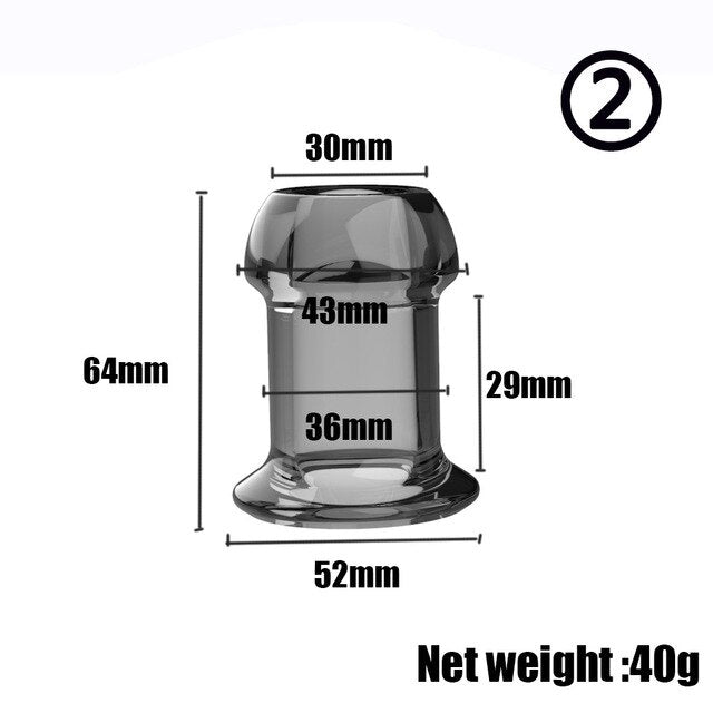 Hollow Speculum Peeking Anal Beads Butt Plug with Stopper | Transparent, Expandable, and Versatile for Adults - KeepMeLocked