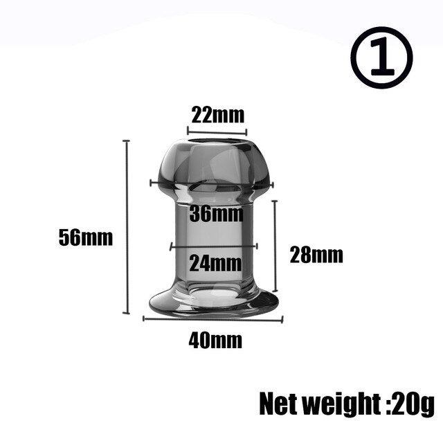 Hollow Speculum Peeking Anal Beads Butt Plug with Stopper | Transparent, Expandable, and Versatile for Adults - KeepMeLocked