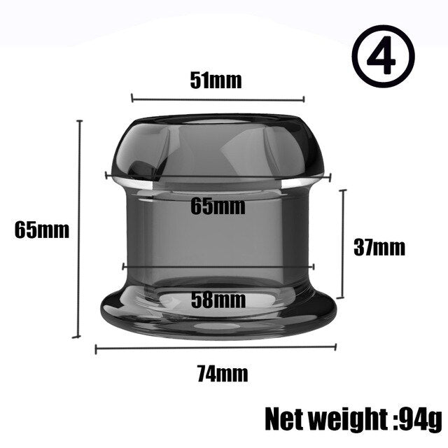 Hollow Speculum Peeking Anal Beads Butt Plug with Stopper | Transparent, Expandable, and Versatile for Adults - KeepMeLocked