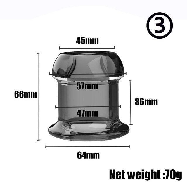 Hollow Speculum Peeking Anal Beads Butt Plug with Stopper | Transparent, Expandable, and Versatile for Adults - KeepMeLocked