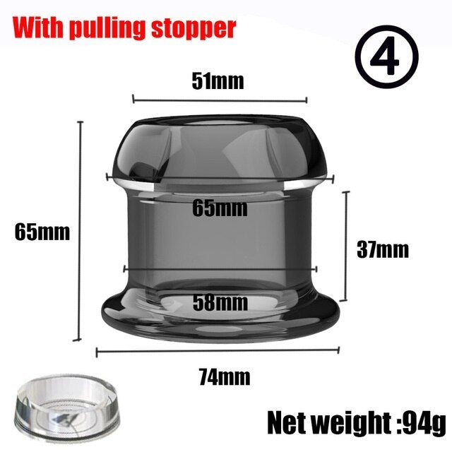 Hollow Speculum Peeking Anal Beads Butt Plug with Stopper | Transparent, Expandable, and Versatile for Adults - KeepMeLocked