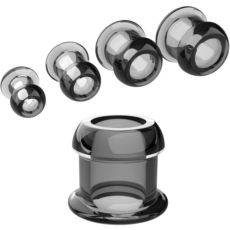Hollow Speculum Peeking Anal Beads Butt Plug with Stopper | Transparent, Expandable, and Versatile for Adults - KeepMeLocked