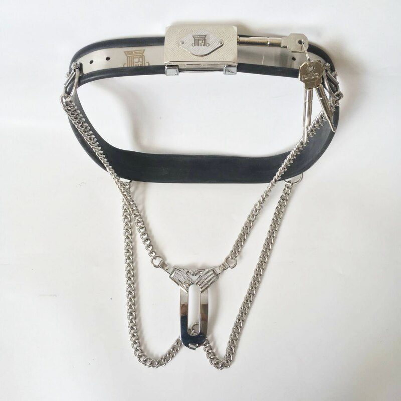 Invisible Chastity Belt for Women with Adjustable Waist and Lockable Stainless Steel Chain - KeepMeLocked