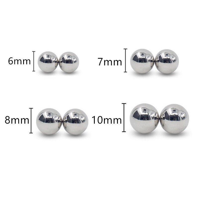 Large Metal strong Magnetic cock ring | ball lock stretcher scrotum Bondage sex toy - KeepMeLocked