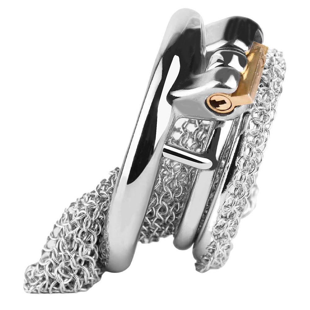 Large Metal Chastity Cage for Men Hollow Mesh Penis Sleeve