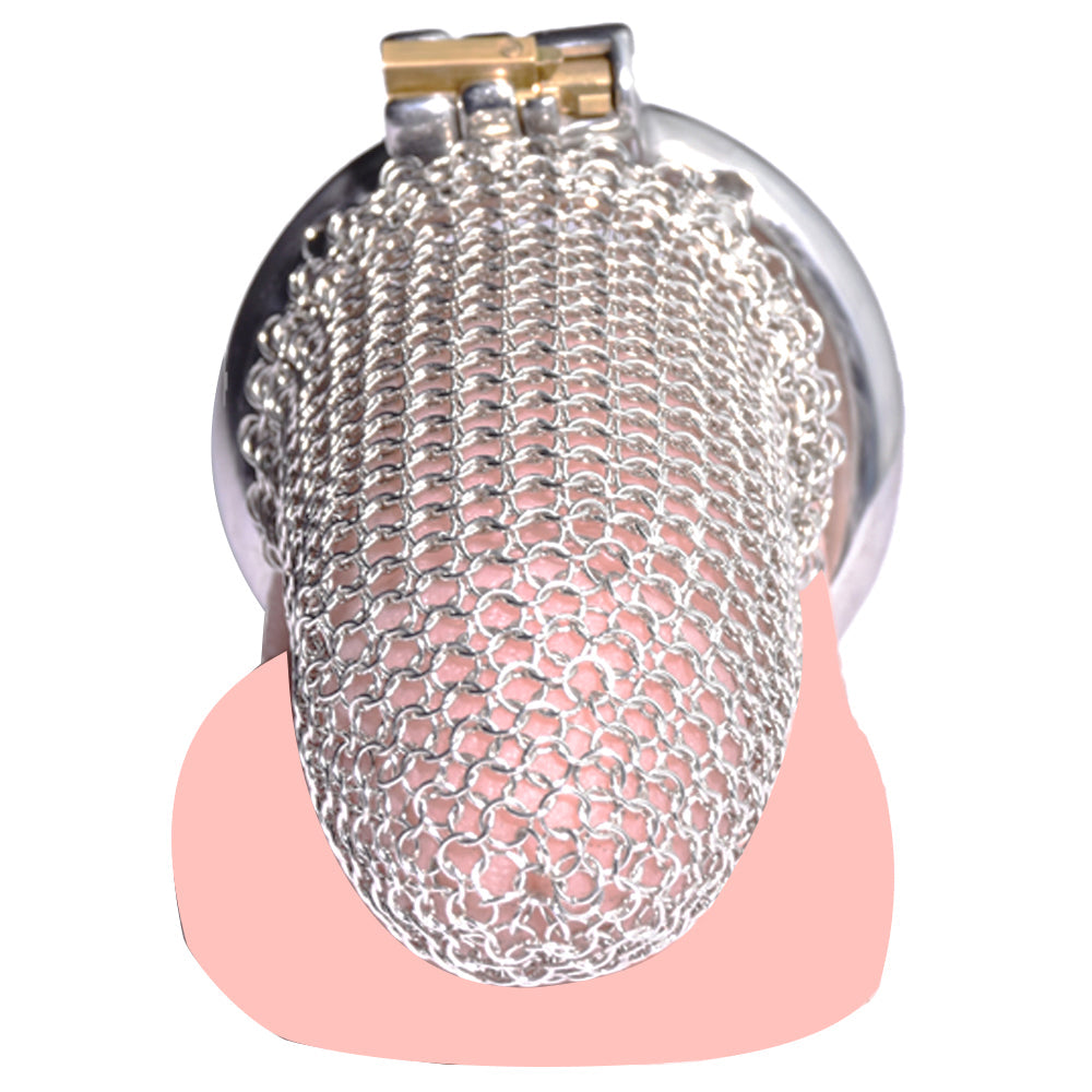 Long Metal Chastity Cage for Men Hollow Mesh Penis Sleeve