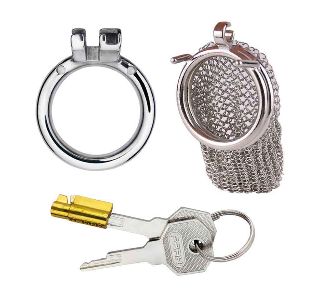 Long Soft Metal Chastity Cage for Men Hollow Mesh Penis Sleeve