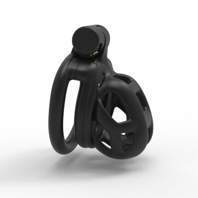 3D Printed Black Chastity Cage For Men BDSM cock cage - KeepMeLocked