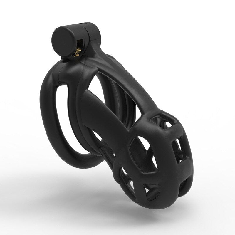 3D Printed Black Chastity Cage For Men BDSM cock cage - KeepMeLocked