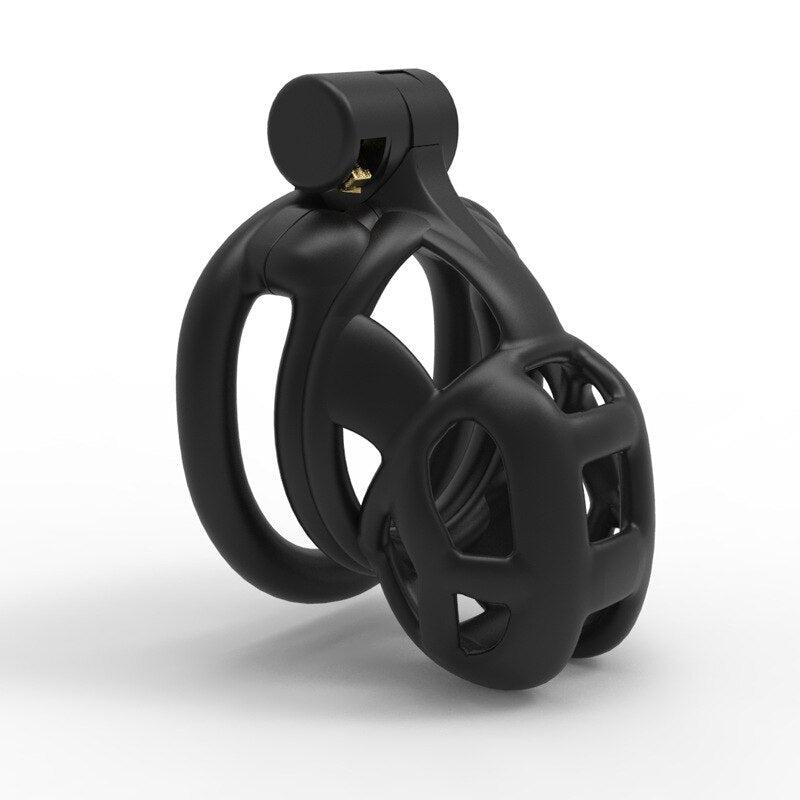 3D Printed Black Chastity Cage For Men BDSM cock cage - KeepMeLocked