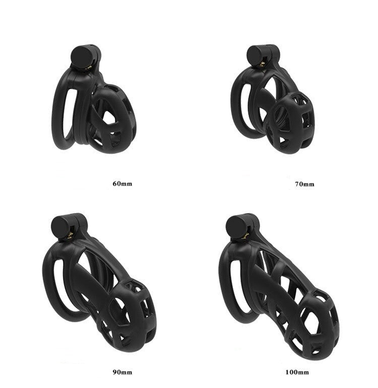 3D Printed Black Chastity Cage For Men BDSM cock cage - KeepMeLocked