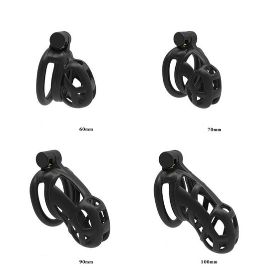 3D Printed Black Chastity Cage For Men BDSM cock cage - KeepMeLocked