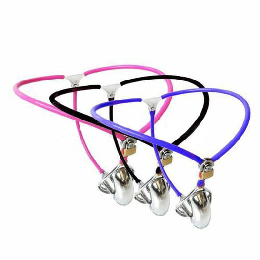 Male Chastity Belt Lockable Thong Underwear with Anal Plug - KeepMeLocked