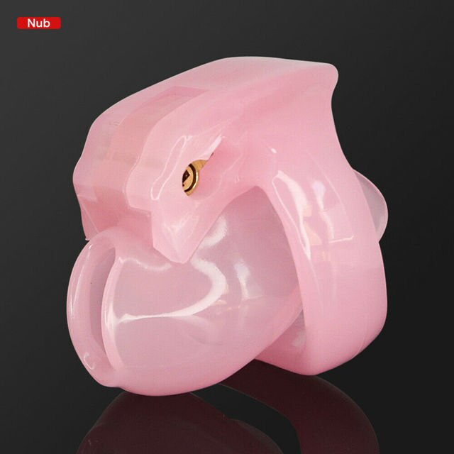 Resin small Chastity Cage with 4 Penis Rings- BDSM Bondage Lock For Men - KeepMeLocked