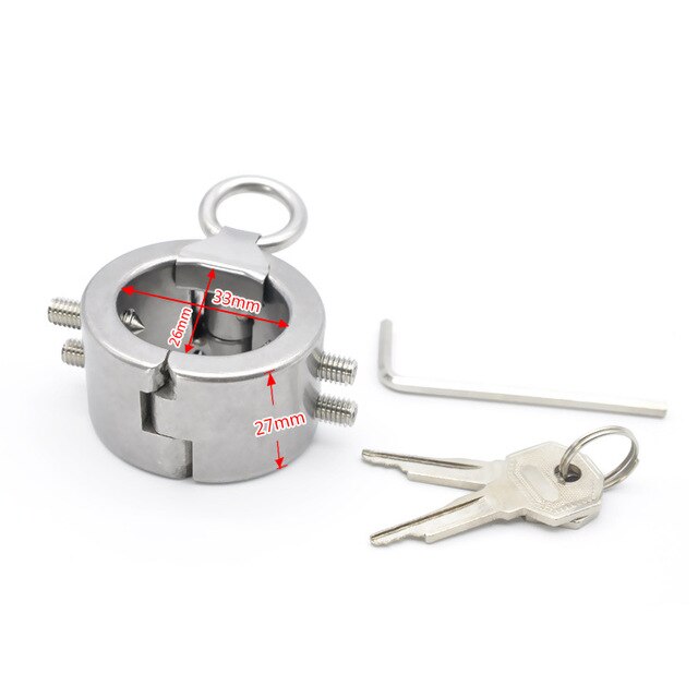 Spiked Chastity Cage Male Stainless Steel Metal Cock Ring - Teeth Penis Ring - KeepMeLocked