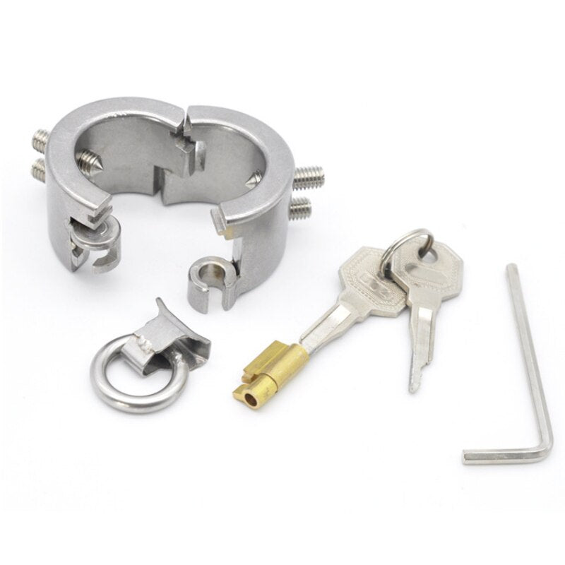 Spiked Chastity Cage Male Stainless Steel Metal Cock Ring - Teeth Penis Ring - KeepMeLocked