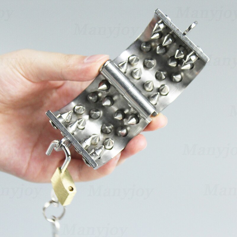 Spiked Chastity Cage Male Stainless Steel Metal Cock Ring - Teeth Penis Ring - KeepMeLocked
