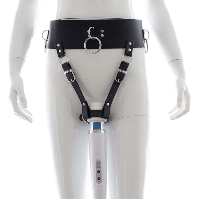 BDSM Harness Chastity Belt For Women - Genuine/PU Leather Bondage Thongs Panties - KeepMeLocked