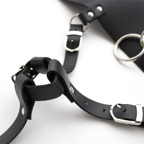 BDSM Harness Chastity Belt For Women - Genuine/PU Leather Bondage Thongs Panties - KeepMeLocked