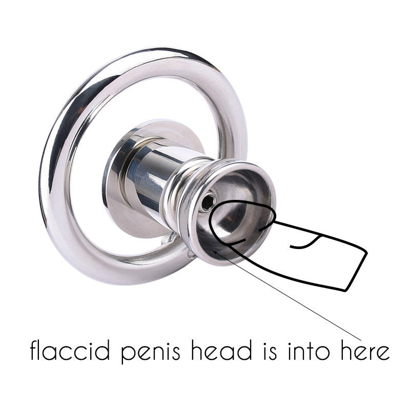 Negative Inverted chastity cage with Stainless Steel Cylinder - KeepMeLocked