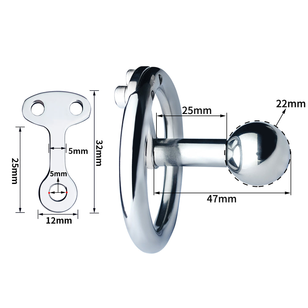 Inverted Chastity Cage with Silicone Urethral Catheter - KeepMeLocked