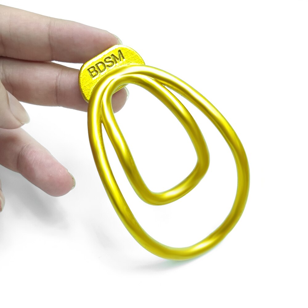Golden Plastic Fufu Clip For Sissy BDSM Chastity Training - KeepMeLocked