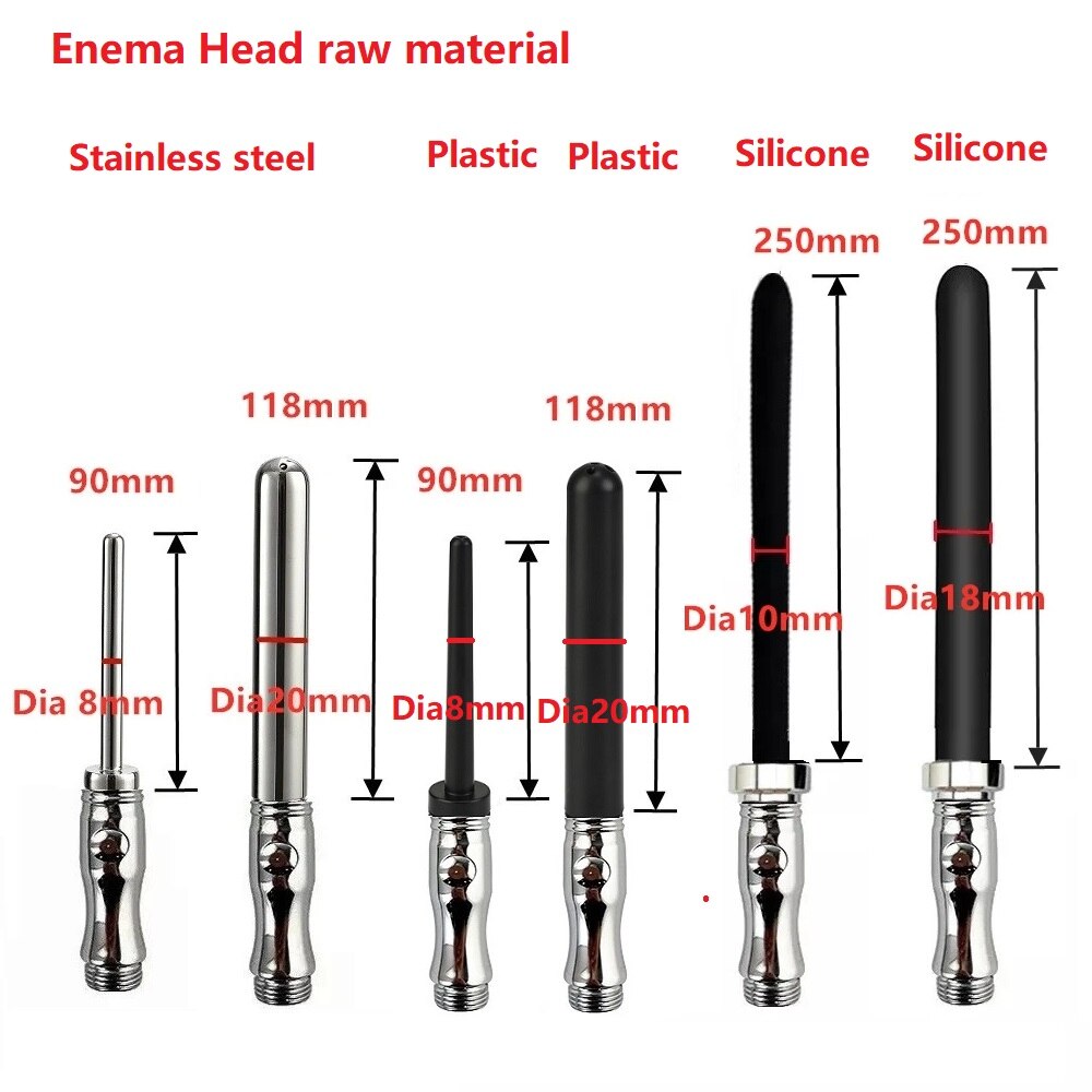 Silicone Long Douche Enema Syringe Set For Gay | Anal Butt Plug Nozzle Tip - KeepMeLocked