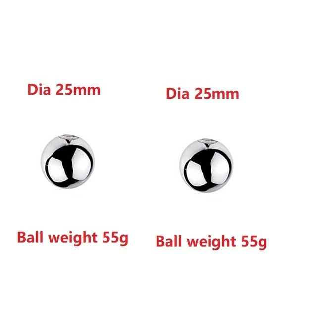 Stainless Steel Ball Stretcher Scrotum | Testicle Heavy Ball Weight Man Penis Cock Ring Enlargement Pull Exercise Male Toy - KeepMeLocked