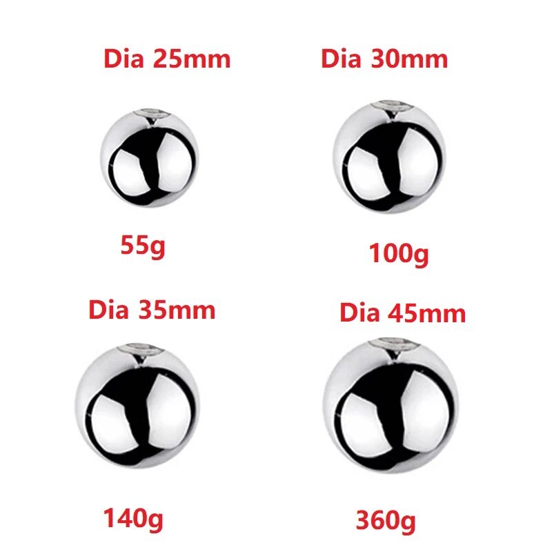 Stainless Steel Ball Stretcher Scrotum | Testicle Heavy Ball Weight Man Penis Cock Ring Enlargement Pull Exercise Male Toy - KeepMeLocked