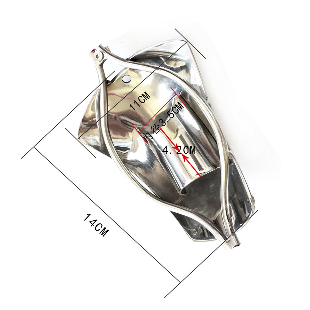 Cock Cage Chastity Belt: Stainless Steel Male Slave Panties with Thigh Cuffs, Chain Shield, and Locking Design - KeepMeLocked
