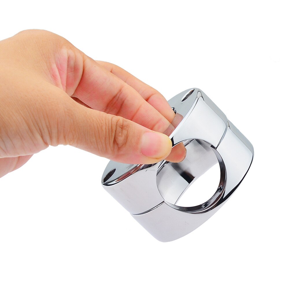 Stainless steel Men Cock Ring For Male Heavy Duty Weight Penis Exercise Lock Scrotum Ball Stretchers Ring Sex Toys For Men - ChastityBondage