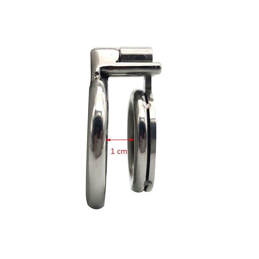 Flat Penis Cage Chastity Device for Men: Small Stainless Steel with Anti-Off Ring and Urethral Catheter - KeepMeLocked