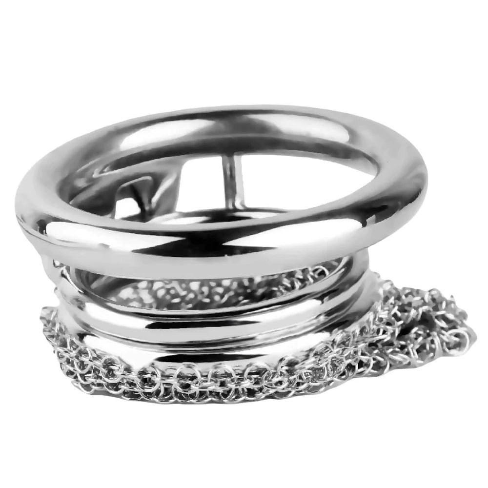 mesh metal chastity cage for men soft penis sleeve male chastity device