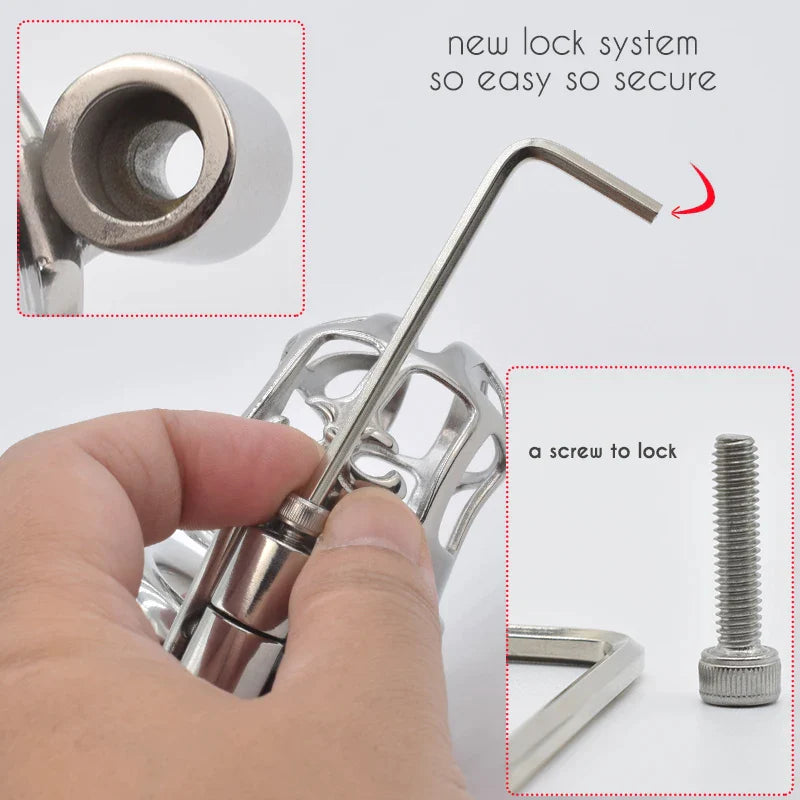 mini wrench and screw for chastity cage