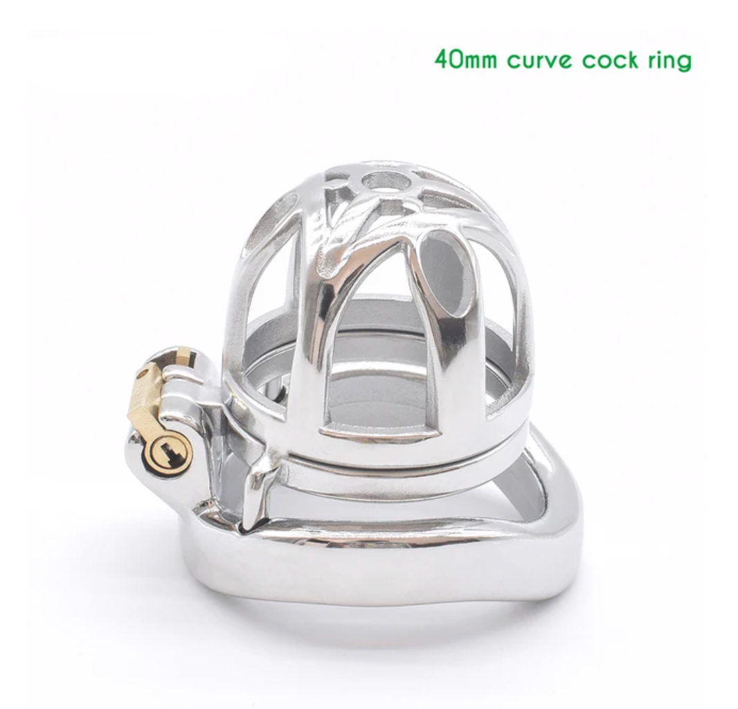 Small Metal Chastity Cage with Urine Hole - KeepMeLocked