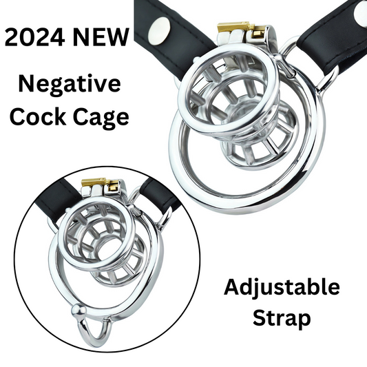 2024 New negative chastity cage with support belt