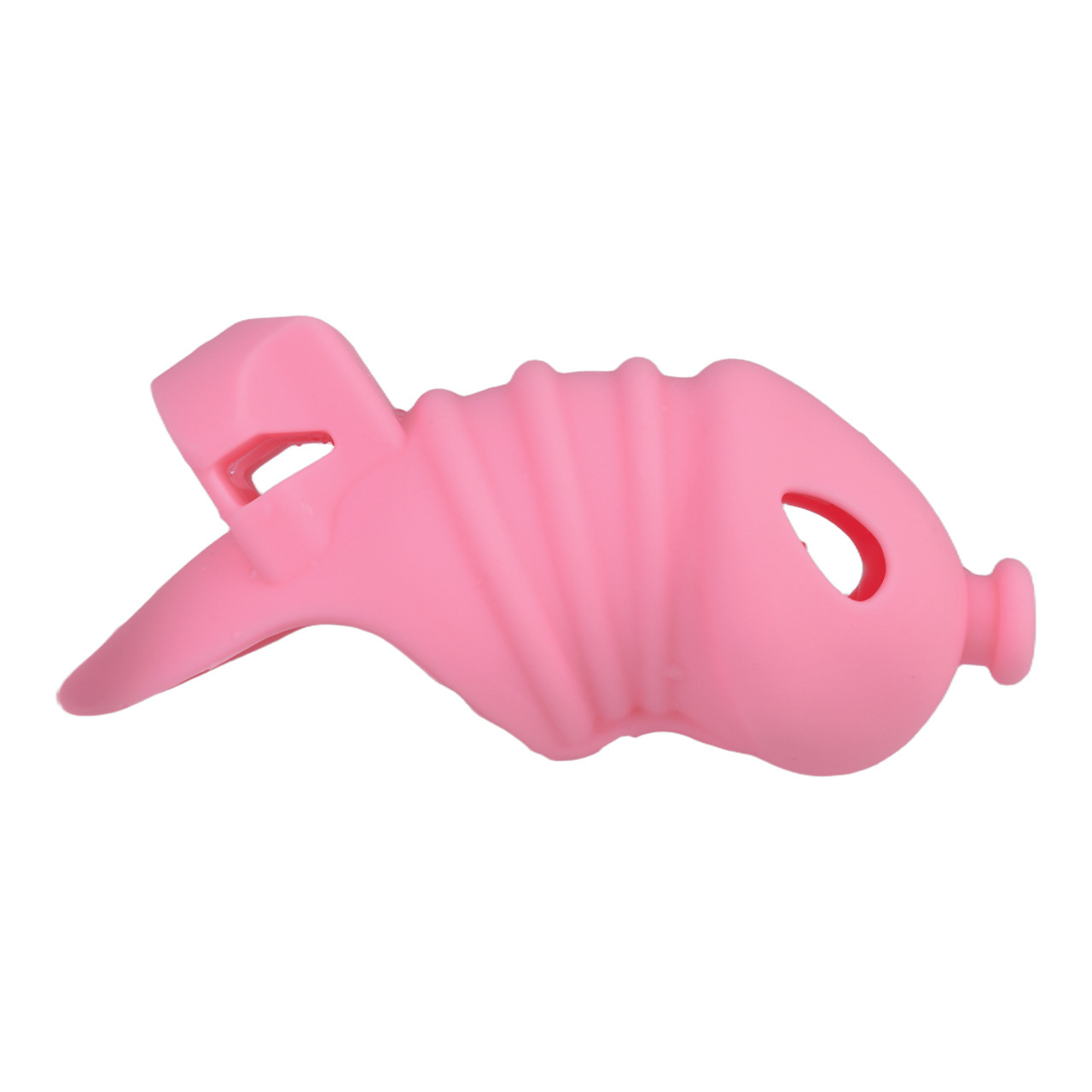 Soft Silicone Chastity Cage with Invisible Lock and 4 Base Rings