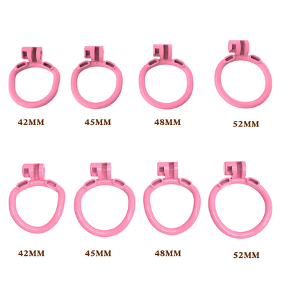 Pink Resin Chastity Cage with Removable Soft Spikes Sex Punishment for Sissy