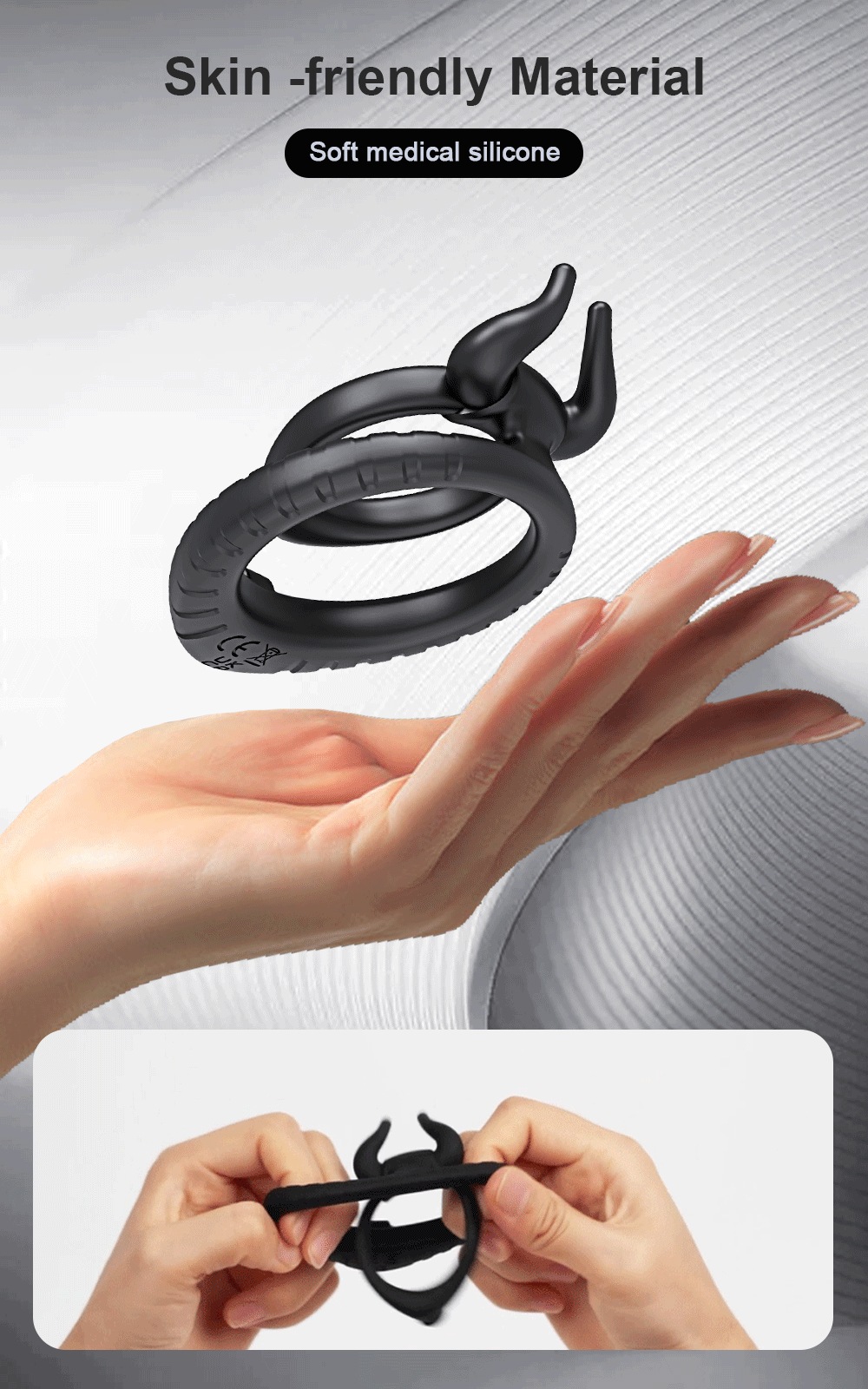 Soft Silicone Chastity Cage Penis Rings For Men - KeepMeLocked