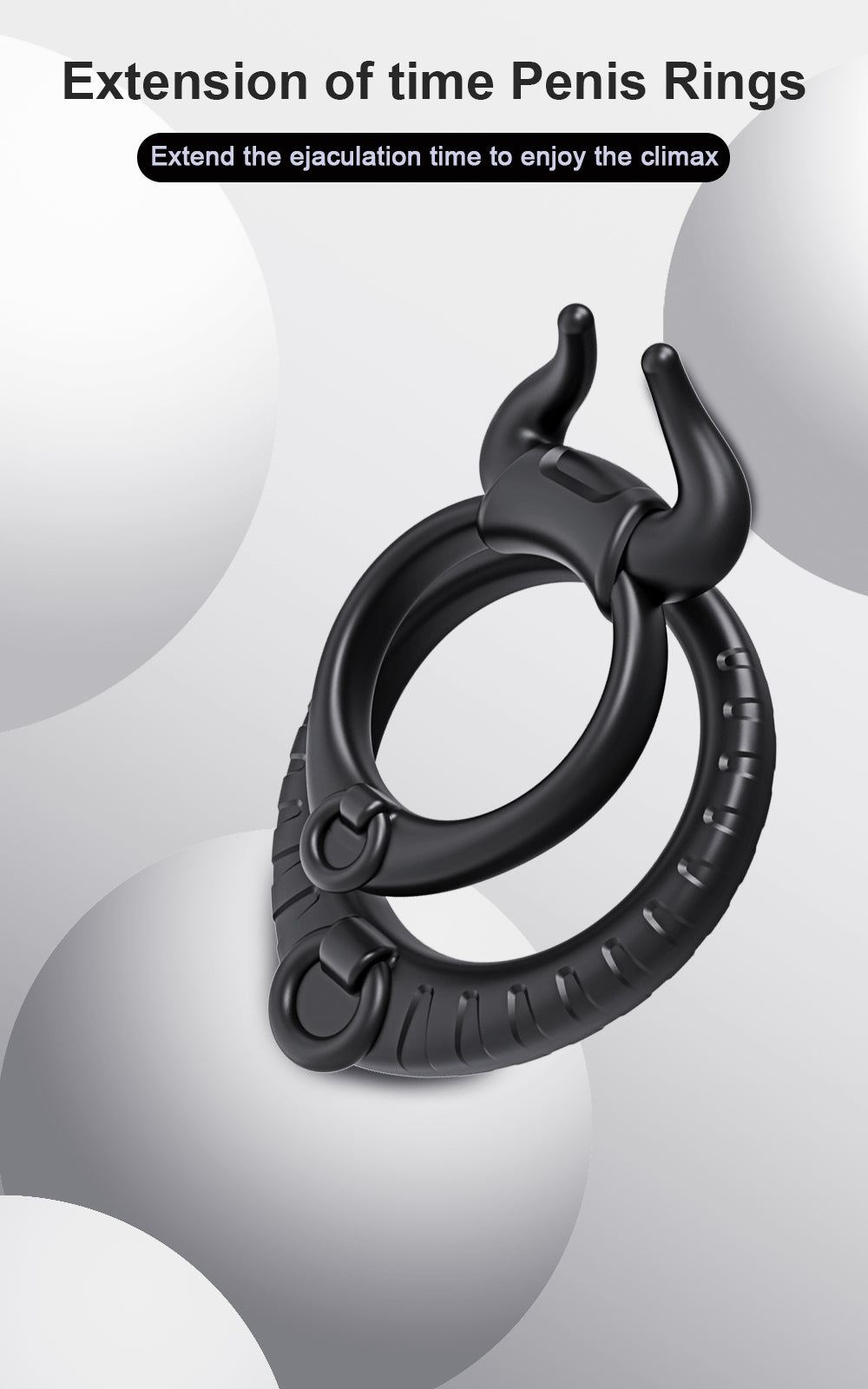 Soft Silicone Chastity Cage Penis Rings For Men - KeepMeLocked