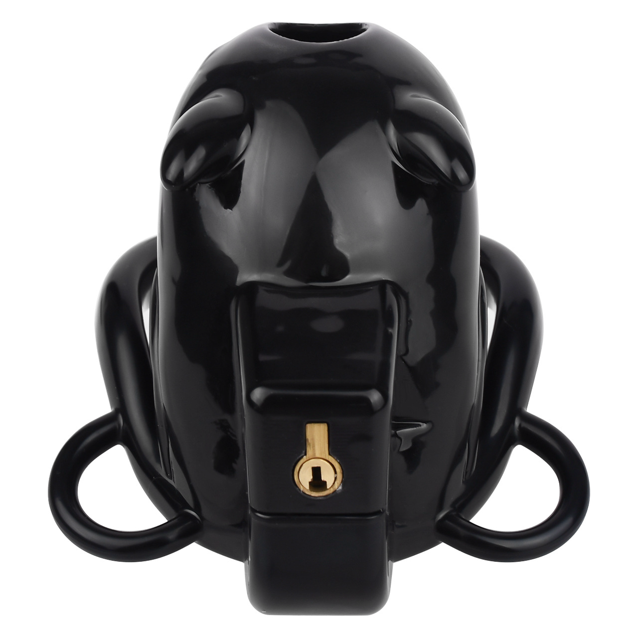 Little Devil Chastity Cage with Vaginal-Style Silicone Catheter – Black/Pink ABS Resin