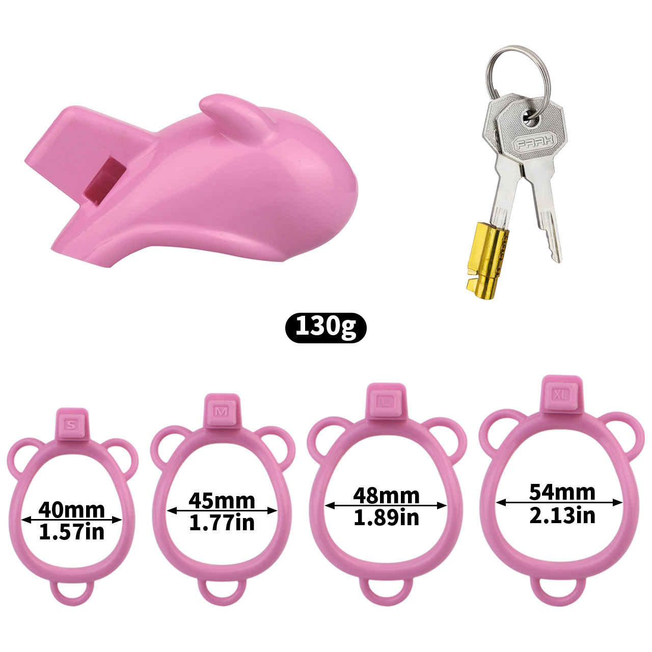 Little Devil Chastity Cage with Vaginal-Style Silicone Catheter – Black/Pink ABS Resin
