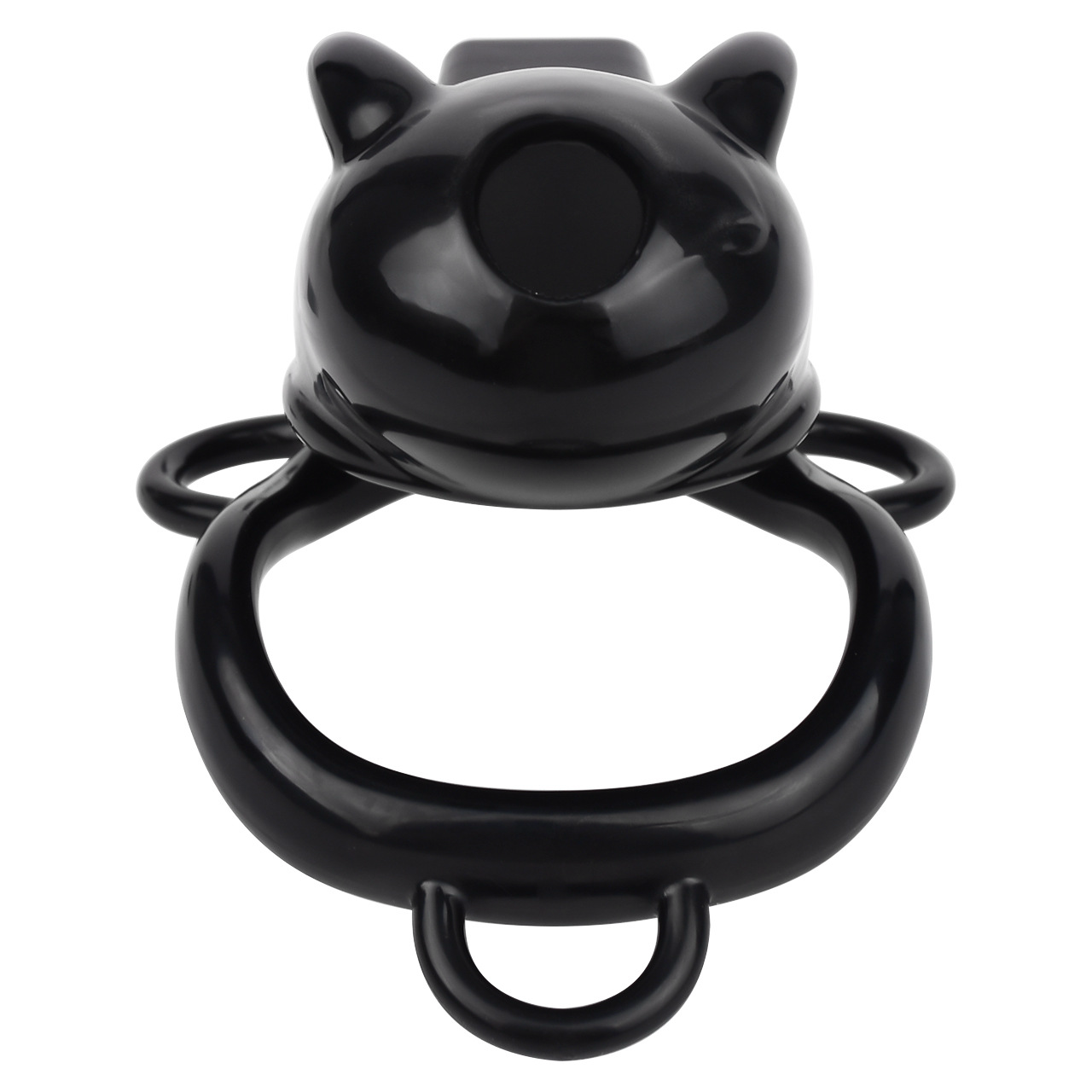 Little Devil Chastity Cage with Vaginal-Style Silicone Catheter – Black/Pink ABS Resin