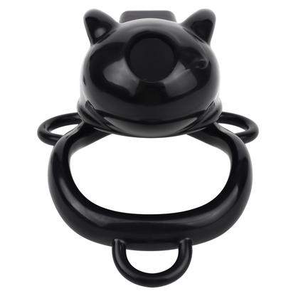 Little Devil Chastity Cage with Vaginal-Style Silicone Catheter – Black/Pink ABS Resin